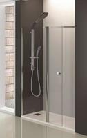 Sanotechnik geteilte Dusch-Flügeltür »Sanoflex Grande«, Einscheibensicherheitsglas, mit Glasseitenwand