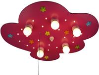 Niermann Plafondlamp Wölkchen bloemenweide, magenta - Roze/lichtroze