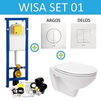 WISA XS Toiletset set01 Boss & Wessing Basic Smart met Argos of Delos drukplaat