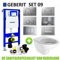 Geberit UP320 Toiletset set09 Boss & Wessing Brussel met Sigma Drukplaat