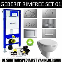 Geberit UP320 Toiletset set01 Boss & Wessing Design Randloos met Sigma drukplaat