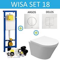 WISA XS Toiletset set18 Wiesbaden Vesta Junior Rimless 47 cm met Argos of Delos drukplaat