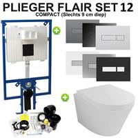 Plieger Flair Compact Toiletset set12 Wiesbaden Vesta met Flair drukplaat