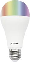 LightMe LED E27 Peer 10 W = 60 W RGBW (Ø x l) 65 mm x 130 mm Energielabel: A+ Colorchanging, Dimbaar, Incl. afstandsbediening 1 stuks