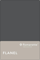 Romanette Flanellen Lakens  Antraciet-200 x 260 cm