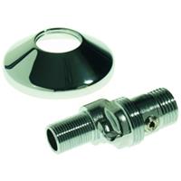 Vsh Ballofix afsluitbare s-koppeling 1/2"x3/8" bu. met rozet chroom