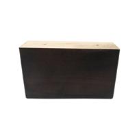 Meubelpootjes Rechthoekige donker bruine houten meubelpoot 9 cm