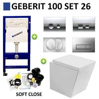 Geberit UP100 Toiletset set26 Best Design Schnell met Delta drukplaat