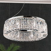 ORION Fonkelende kristallen hanglamp Ring 80 cm chroom