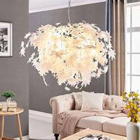 Lampenwelt Grote hanglamp Maple met bladmotief