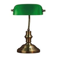 Lamp Gustaf Klassieke tafellamp Bankers, 42 cm, groen