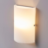 Lampenwelt Eenvoudige wandlamp Giulia uit mat glas