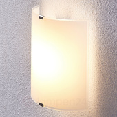 Lampenwelt Halfronde LED wandlamp Helmi met glazen kap
