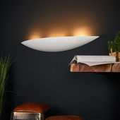 Lampenwelt Grote gips wandlamp Tommi in wit