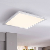 Lampenwelt Vierkante led-plafondlamp Liv, 28 W