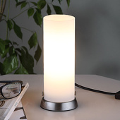 Lindby Zylinderförmige LED-Tischlampe Andrew aus Glas