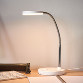 Lindby Weiße LED-Schreibtischlampe Milow