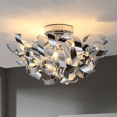 Lampenwelt Siervolle chromen plafondlamp Elviro