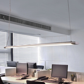 Lampenwelt Lange pendellamp Vinca met krachtige LED's