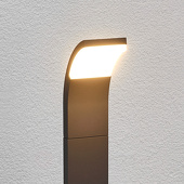 Lampenwelt Grafietkleurige LED-weglamp Timm 100 cm