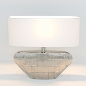J. Holländer Cleopatra - ovalen tafellamp met textielscherm