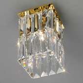 Kolarz Gouden plafondlamp PRISMA, kristal