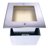 LED Bodeneinbauleuchte Square II in Silber 2,2W 3000K IP67 - DEKO-LIGHT