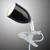 Brilliant Moderne led-klemlamp LEO zwart