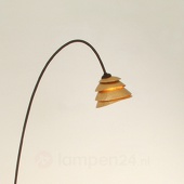 J. Holländer Elegante vloerlamp SNAIL 1-lichts ijzer bruin-goud