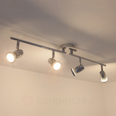 Lampenwelt Vierlamps GU10-LED-plafondlamp Arminius