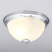 Lampenwelt Chroomkleurige badkamer-plafondlamp Corvin