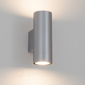 Lampenwelt.com Silberne LED-Wandleuchte Kabir, 2-flammig