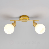 Lampenwelt Plafondlamp Elaina met E14 LED-lampen, messing