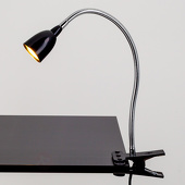 Lampenwelt Rabea - LED-klemlamp in het zwart