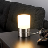 Lampenwelt Sevda cilindervormige LED-tafellamp