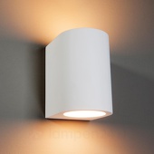 Lampenwelt Beschilderbare halogeenlamp Zaio van gips