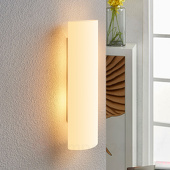 Lampenwelt Witte glazen wandlamp Ophelia