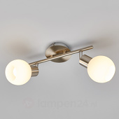 Lampenwelt Elaina - 2-lichts LED-plafondlamp , mat nikkel