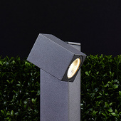 Lucande Lorik - LED-Wegeleuchte mit flexiblem Kopf