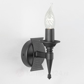 Elstead Middeleeuwse wandlamp SAXON, 1-lichts, zwart