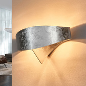 Selene Zilveren design-wandlamp Scudo