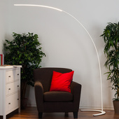 Lampenwelt Minimalistische LED-vloerlamp Danua in het wit