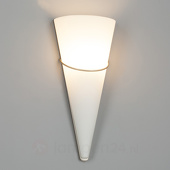 Lindby Opalglas-LED-Wandleuchte Melek, nickel satiniert