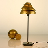 J. Holländer Opmerkelijke tafellamp SNAIL ONE - bruin-goud