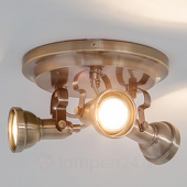 Lampenwelt Perseas - GU10-LED-plafondrondel, 3-lamps