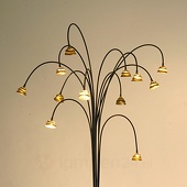 J. Holländer Indrukwekkende LED vloerlamp Fontaine bruin-goud