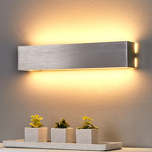Lampenwelt Ranik - Aluminium wandlamp met LED