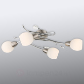 Globo Plafondlamp Lilly Metaal Nikkel 4x E14