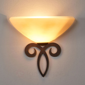 Wandlampe Luca im Landhausstil, Schirm creme