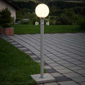 Lindby Kugel-Wegelampe Vedran mit Bewegungsmelder